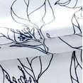 thumbnail image 6 of DriftAway Ryan Sketch Flower Floral Branch Leaves Lined Blackout Room Darkening Window Curtain Valance Rod Pocket 52"x14"+1.75" Header Black Line 1 Pack, 6 of 6