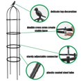 thumbnail image 3 of Obelisk Trellis for Climbing Plants 2 Pack,6 FT Tall Metal Garden Trellis,Plant Support for Climbing Vines,Flowers Stand,Thickened Tube Black Plant Tower,Rustproof Garden Obelisk Outdoor Indoor, 3 of 7