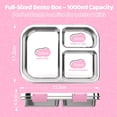 thumbnail image 2 of Stainless Steel Bento Box for  1000ml - 3 Compartment Lunch Box for Adults, Leakproof  Container,  Metal Lunch Box with  Seal, /Dishwasher Safe (), 2 of 6