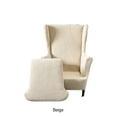 thumbnail image 4 of Guardoinrt Transform Wing Chair Stretch Wing Chair Cover Soft And Comfortable Fit Guaranteed Simple Beige, 4 of 6