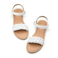 thumbnail image 3 of DREAM PAIRS Girls Sandals Classic Open Toe Braided Flat Sandals Summer Dress Shoes, 3 of 5