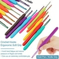 thumbnail image 5 of Threns 59 Pcs Crochet Hooks Kit Knitting Starter Kit for Adults Ergonomic Crochet Soft Grip Handle Crochet Tools DIY Weave Yarn Kits with Carry Bag for Beginners Adults Gifts, 5 of 10