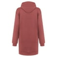 thumbnail image 4 of Winter Savings Clearance! Lindreshi Sweatshirts for Women Loose Fit with Hood Women's Fashion Solid Color Hooded Pullover Pocket Thin Guards Dress Hooded Dress, 4 of 4