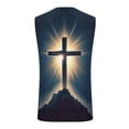 thumbnail image 5 of Tqyyweavej Easter Tank Tops for Men Jesus Cross Printed Color Block Christian Shirts Sleeveless Crewneck Muscle Tops Size S to 2XL, 5 of 5