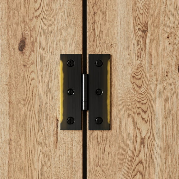 Renovators Supply Oil Rubbed Bronze Cabinet Hinges 3" H Hinge Solid Brass Kitchen Cabinet Hinge w/Hardware