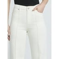 thumbnail image 4 of Time and Tru Women's Wide Leg Jeans with Seam Details, Inseam 31” Regular, Sizes 0-22, 4 of 5