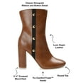 thumbnail image 6 of Journee Collection Womens Gaibriel Round Toe Block Heel High Ankle Booties, 6 of 6