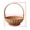 26*27cm, variant on KUNPENG Rattan Picnic Basket with Handle, Woven Market Basket for Grocery & Fruit, Large Wicker Shopping Basket for Outdoor & Home Decor, High-Foot Storage Gift Basket, 10"x4"x11"