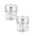 thumbnail image 1 of Oleegame 2PC Food Portable Garlic Electric Wireless Chopper Chopper Kitchen，Dining Bar White, 1 of 5