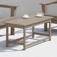 thumbnail image 2 of Westin Outdoor 35" Inch Adirondack Coffee Table for Patio Backyard UV Weather Resistant HDPE Plastic, Weather Wood, 2 of 5