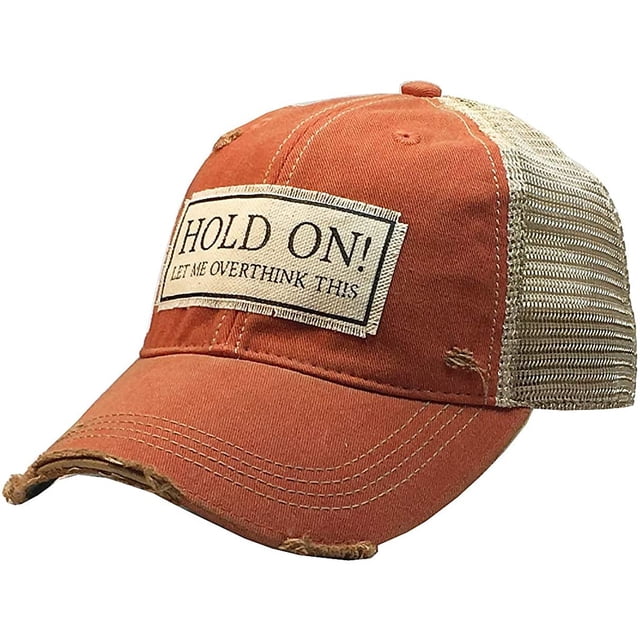 Women's Ponytail Trucker Hat - School Bus Driver Embroidered Cotton Distressed Cap