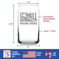 thumbnail image 4 of Bevvee Beer Can Pint Glass 16 oz Downhill From Here Ski Enthusiast Gifts Beer Glasses, 4 of 4
