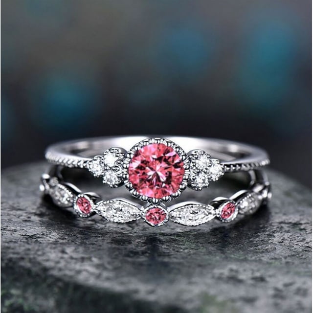 FcBaudy Diamond Ring Stainless Steel Inlaid With Diamond To Metabolism Drainage Ring Ring Ring