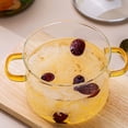 thumbnail image 2 of High Borosilicate Glass Simmer Pot Dust-proof Ergonomic with Handle Design for Use on Open Flames and Gas Stovetops - Yellow, 2 of 5