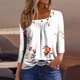 thumbnail image 1 of Puntoco Blusa de manga 3/4 para mujer, camiseta estampada, top informal, 1 of 5
