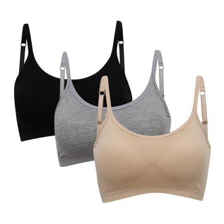 

3 Pieces Women s Bralette Neck Cami Bra Wireless Tank Top Bra Sports Bra for Women Girls