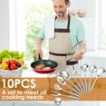 thumbnail image 4 of Xiyztok 12Pcs Kitchen Cooking Utensils Set Metal Stainless Steel Spoons and Spatula with Ergonomic Handle Utensil for Cooking Kitchen Cooking Utensils Set Kitchen Gadgets Tools Set Spoons Spatula, 4 of 8
