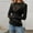 Black, variant on JIUWEN Women's Basic Long Sleeves Mesh Sheer Tops-Black-L,Sheer Tops for Women,Mesh Long Sleeve Tops for Women