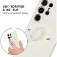 thumbnail image 5 of for Samsung Galaxy S24 Ultra Case, Liquid Silicone Soft Gel Rubber Slim Coverage with Ring Kickstand Car Mount Function Shockproof Protective Phone Case for Galaxy S24 Ultra 6.8", White, 5 of 17