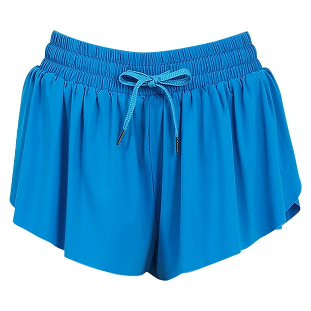 Pantalones Cortos Elásticos para Correr Faldas Tenis Mujer LICRA 2 en 1 Y Ejercicio
