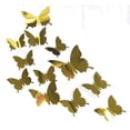 thumbnail image 1 of 12 piezas DIY mariposas decoración de pared combinación 3D espejo pegatinas de pared decoración de pared pegatinas decoración del hogar Namotu ZH-128, 1 of 6