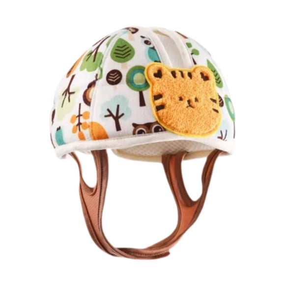 Casco para bebé, gorro para bebé, sin golpes, relleno de esponja, ajustable, cómodo para caminar, gatear y proteger sombrero para niños de 1 año. Tigre