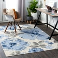 thumbnail image 1 of Harput Light Blue 5'3" x 7'3" Traditional Rectangle Area Rug, 1 of 6