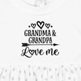 thumbnail image 4 of Inktastic Grandma Grandpa Love Me Arrow Girls Baby Dress, 4 of 5
