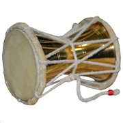 Naad Hand Percussion Kirtan Deru/Damru Handmade Indian Musical Instrument 2023 - Polished