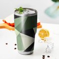 thumbnail image 3 of 30oz Green and Beige Modern Art Geometric Tumblers Stainless Steel Tumbler with Lid and Straw,Vacuum Insulated Double Wall Travel Tumbler Cups Mug with Cleaning Brush for Coffee,Tea, 3 of 7
