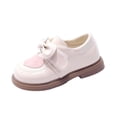 thumbnail image 2 of Girls' Heart Rhinestone Bow Flat Shoes, Soft Sole Casual Mary Janes, Ideal for Daily School Outfits, Weekend Strolls and Small Gathering Occasions Beige a 18-24 Months, 2 of 9
