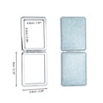 thumbnail image 2 of Unique Bargains 1 Pc Women Rectangular Double-sided Makeup Mirror for Travel Lake Blue, 2 of 5