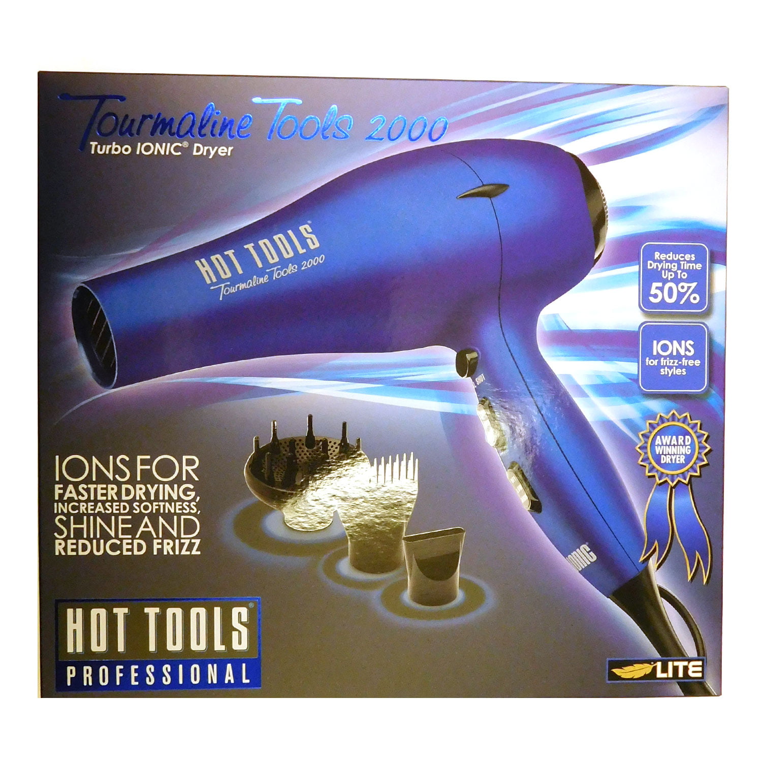 Hot Tools Blue Tourmaline Tools 2000 Turbo Ionic Dryer #1043BL ...