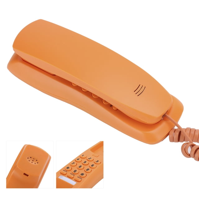 Teléfono De Escritorio, Mano De Obra Exquisita, Color Naranja, Teléfono Fijo, Decoración Del Hogar, Material ABS, Cómodo De Usar, Oficina Para El Hogar