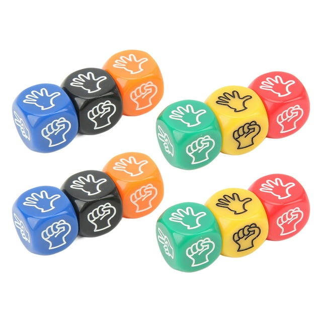 Juego de dados de piedra papel y tijeras BuyWeek 12 piezas juego de adivinanzas con los dedos