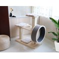 thumbnail image 4 of Penn-Plax Spin Kitty Cat Tree with Built-In Wheel – 2 Tiers with 20” Diameter Wheel, 4 of 4