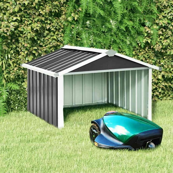 vidaXL Garden Shed Anthracite Galvanized steel Medium Durable