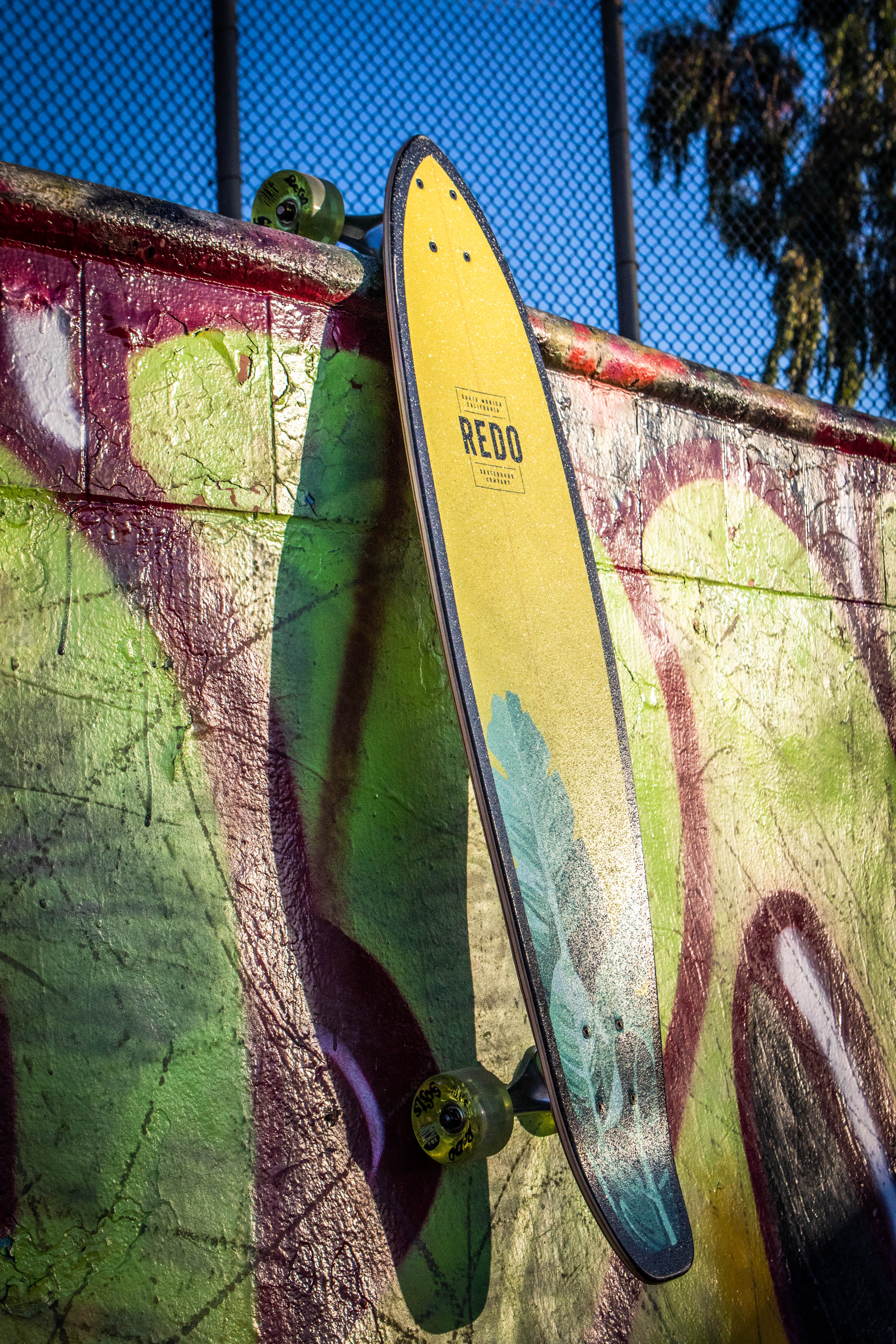 ReDo Skateboard 34.5" x 8" San Diego Palms Longboard Complete Skateboard for Boys Girls Kids Adults, 65 mm Wheels - image 4 of 9