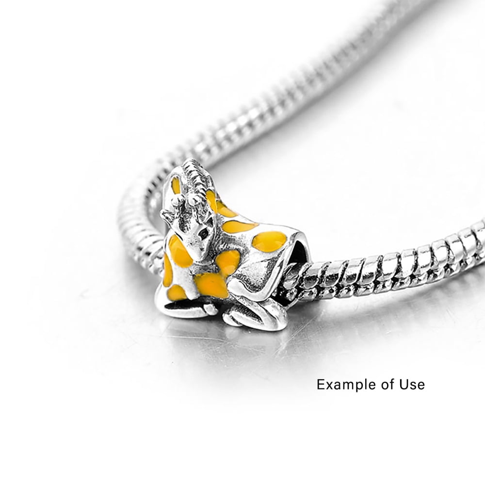 Giraffe Charm for Women Sterling Silver European Bead for Bracelet Ginger Lyne Collection