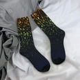 thumbnail image 5 of Fuzoiu Luxury golden sparkle Print Athletic Crew Socks for Men & Women,Casual Crew Socks,Above Ankle Crew Socks for Business, Casual, 5 of 6