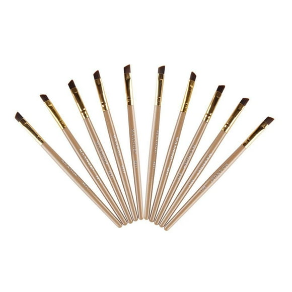 10 Paquetes de Pinceles para Cejas Precision Brow Definer Shader Beauty Cosmetic Tools Sunnimix Cepillo de cejas en ángulo para maquillaje