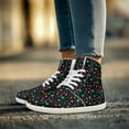 thumbnail image 2 of Women's High Top Fashion Sneakers Basketball Ankle Boots Walking Tennis Shoes Platform Hook and Loop Casual Faux Leather Sneaker, 2 of 9