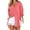 Watermelon Red, variant on Side Slit Womens Plus Size Tops Casual Long Sleeve Oversized Winter Women's Button Down Shirts and Blouses Collared Red Button up Shirts