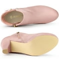thumbnail image 4 of DARING DIVA Platform Side Zipper Chunky Heel Ankle Boots Dust Pink 8, 4 of 6