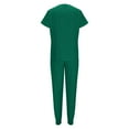 thumbnail image 5 of Busydd Scrubs for Women Set Short Sleeve V Neck Zipper Scrubs Tops Jogger Scrub Pants for Women Casual Stretch Solid Color Nursing Uniform Workwear with Pockets, 5 of 6