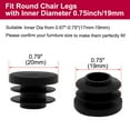 thumbnail image 2 of 3/4" 20mm OD Plastic Round Tube Inserts Protector 18pcs, 0.67"-0.75" Inner Dia, 2 of 7