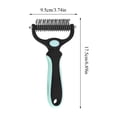 thumbnail image 2 of GliJian Double-Sided Pet Grooming Rake,Dematting Undercoat Rake for Dogs and Cats, 2-in-1 Dematting Comb, Pet Grooming Rake for Long Hair Pets, 2 of 10