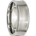 thumbnail image 4 of Stainless Steel Brushed Concave 8mm Beveled Edge Band (Size 8.5) Made In China sr92-8.5, 4 of 5