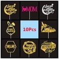 thumbnail image 2 of 10 Pcs/Bag Paper Board Mom Cake Topper Mother's Day Happy Birthday Decoration Cupcake Party Supplies Baking DIY Decor Gao Jinjia LED, 2 of 2