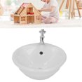 thumbnail image 3 of Lavabo de Salle de Bain pour Maison de Poupée, Céramique Blanche Résistante à l'Usure, Lavabo de Salle de Bain Miniature pour Maison de Poupée, Accessoires pour Maison de Poupée, 3 of 8